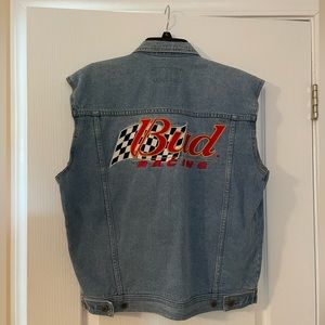 Dale Earnhardt Jr. blue jean vest